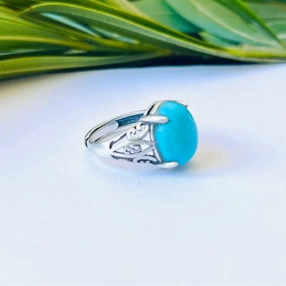 Genuine Natural Turquoise Sleeping Beauty Ring, Value For Money Unique Jewelry